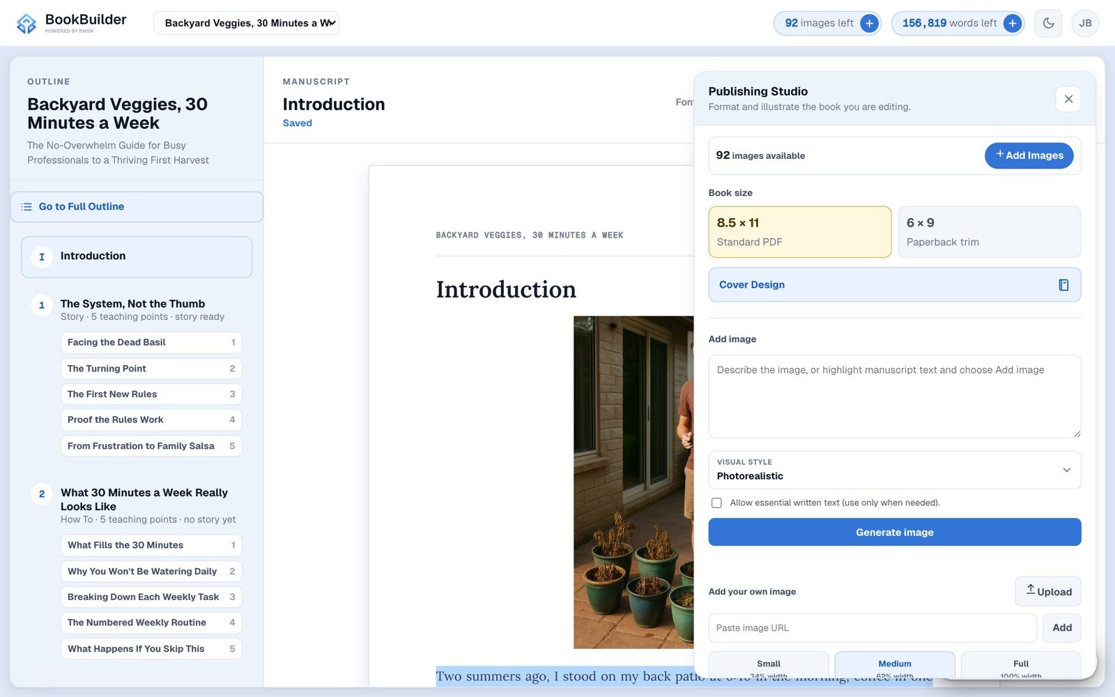 The Publishing Studio with 5 visual styles